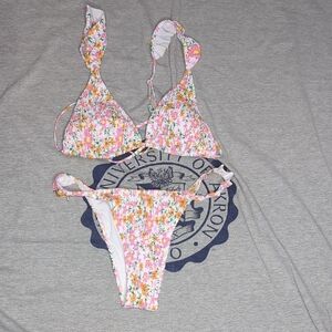 SHEIN Floral Ruffle Bikini Size XL
